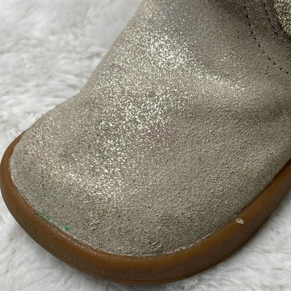 UGG Australia #1097035 Kid's Gold Tan Jorie II Suede Fur Boots Shoes Size 4/5 - Picture 9 of 10